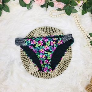 BLU C Bikini Swim Bottoms Size Large Tropical Floral print